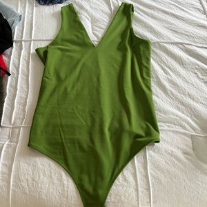 Olive Abercrombie & Fitch Bodysuit